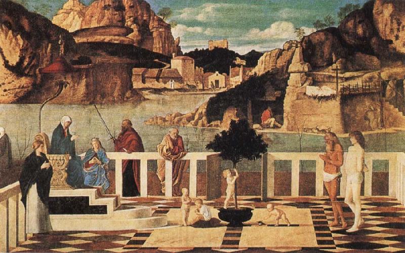 Gentile Bellini Christian Allegory Spain oil painting art